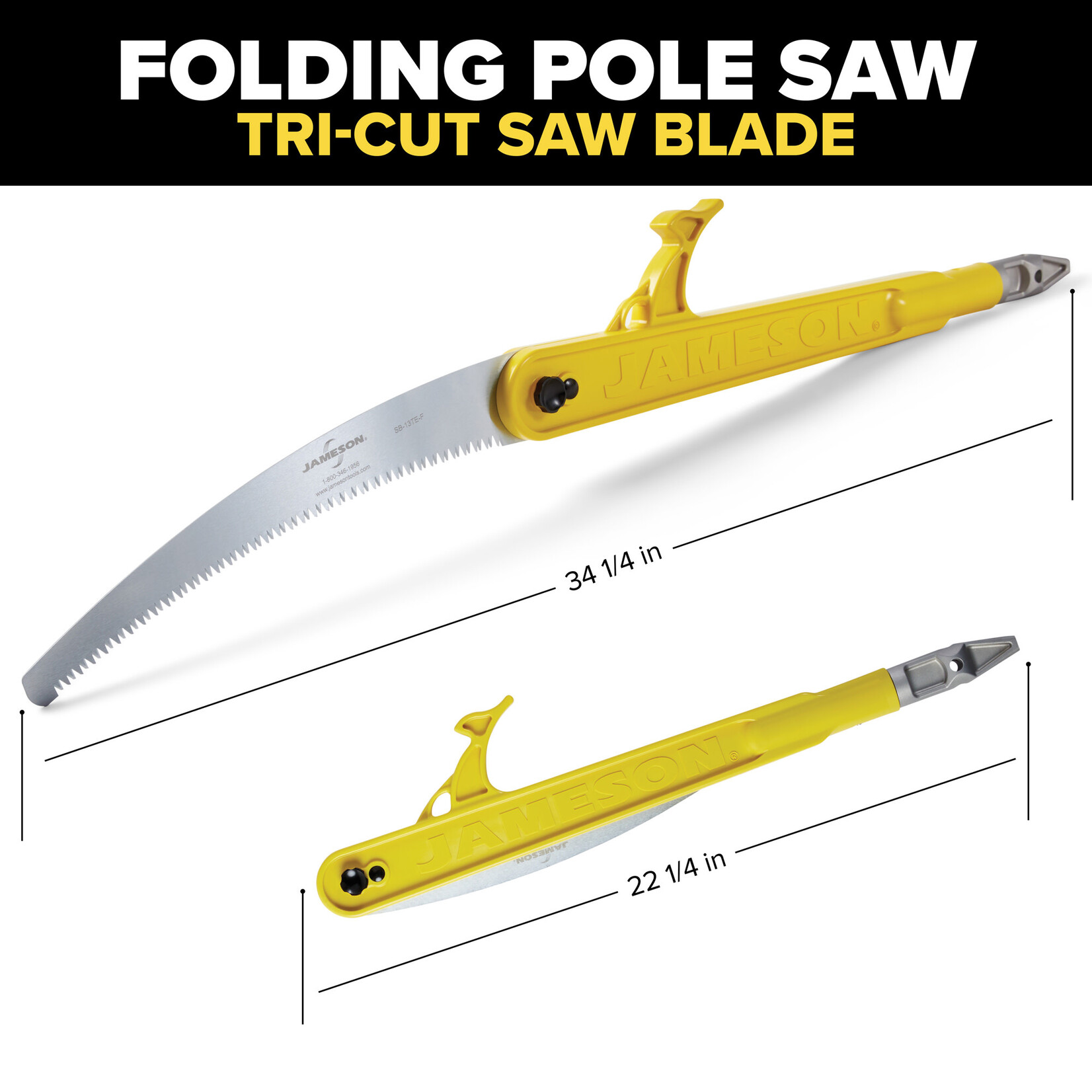 Jameson Jameson Folding Pole Saw with Tri-Cut Blade