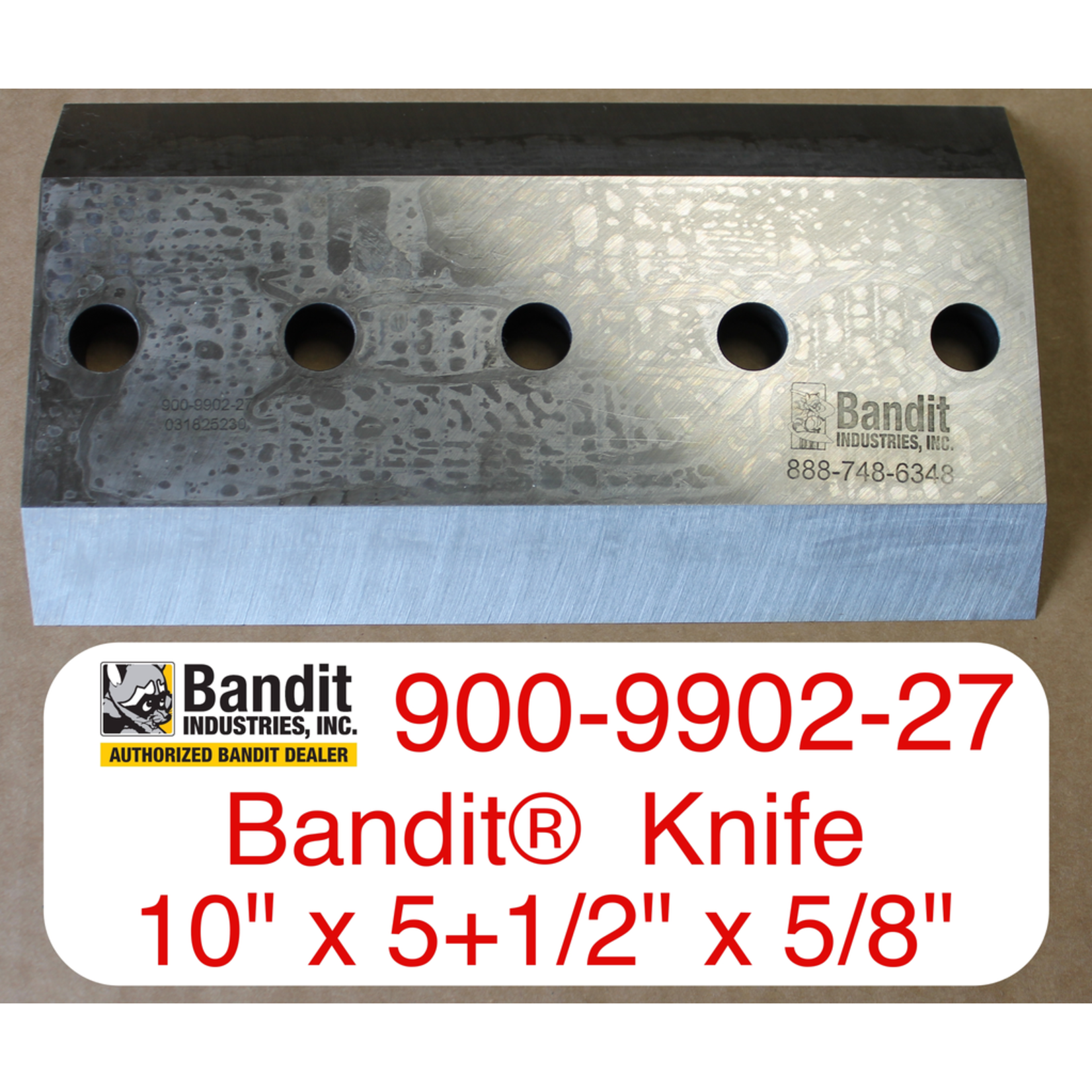 Knife, 5/8" x 5+1/2" x 10" 5 hole, 1590, 1890, 18XP, 19XP Blade