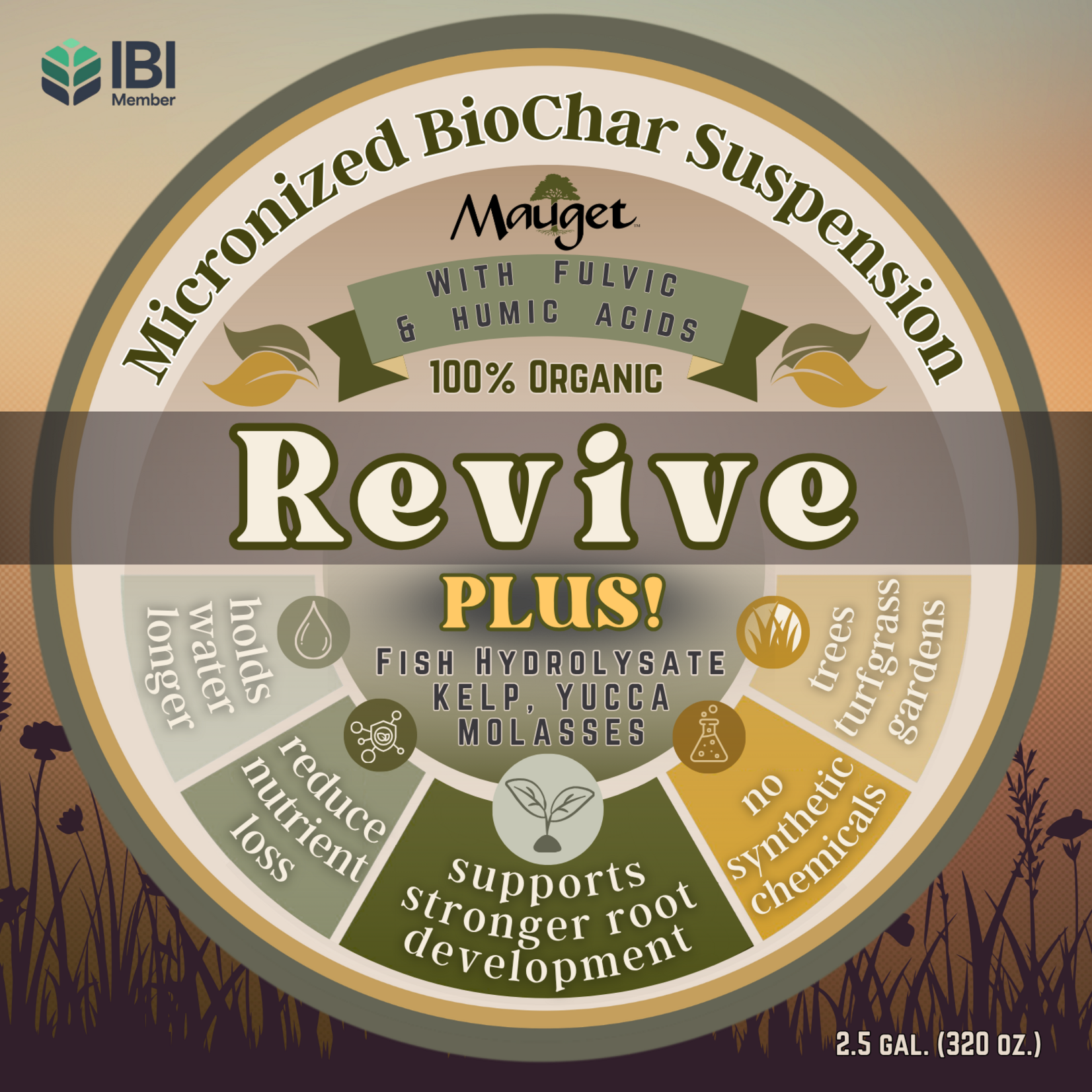 Mauget Revive Plus - BioChar + Biological Enhancers for Trees and Shrubs by Mauget 2.5 Gal Jug