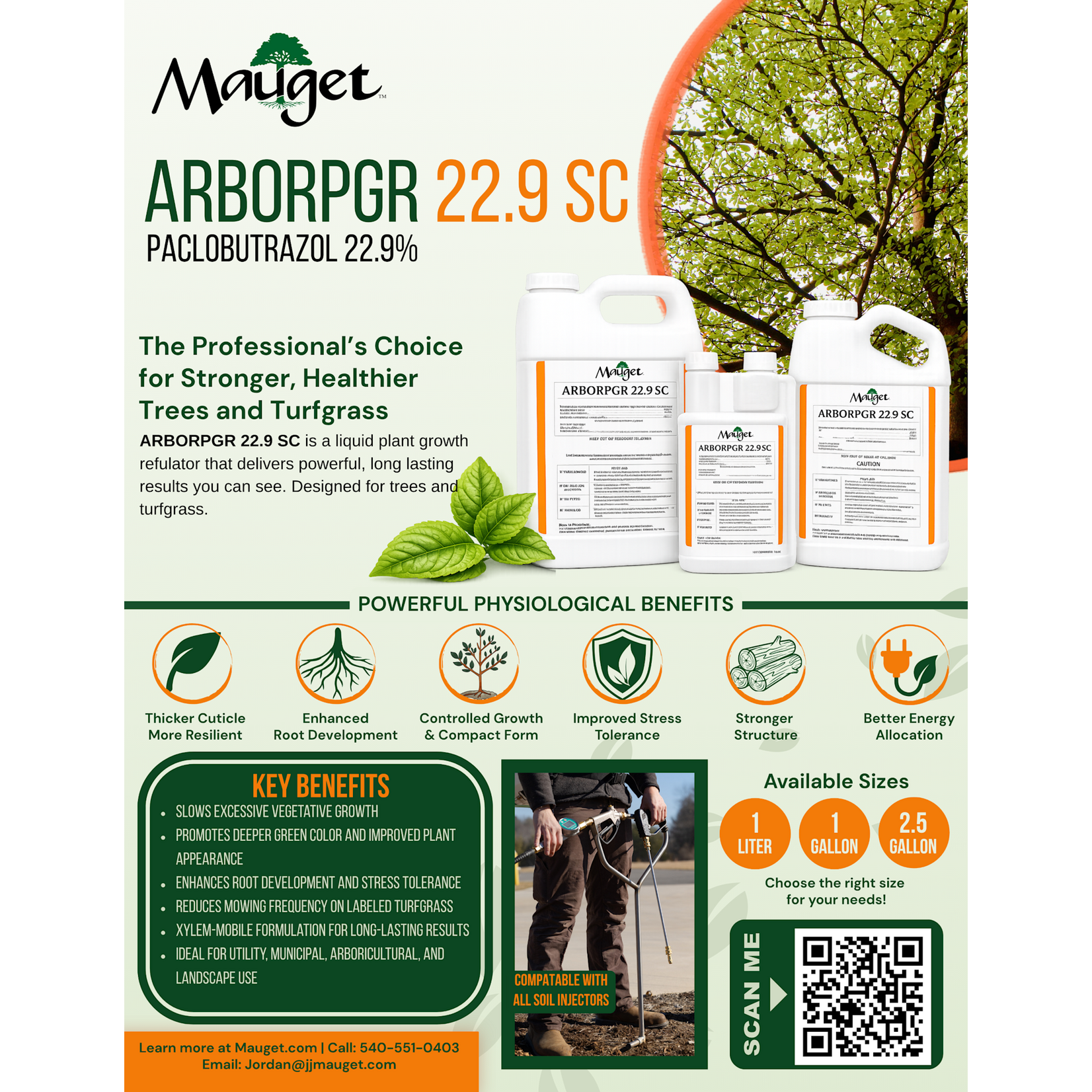Mauget Mauget ArborPGR 22.9 SC Paclobutrazol Growth Regulator 1 Liter