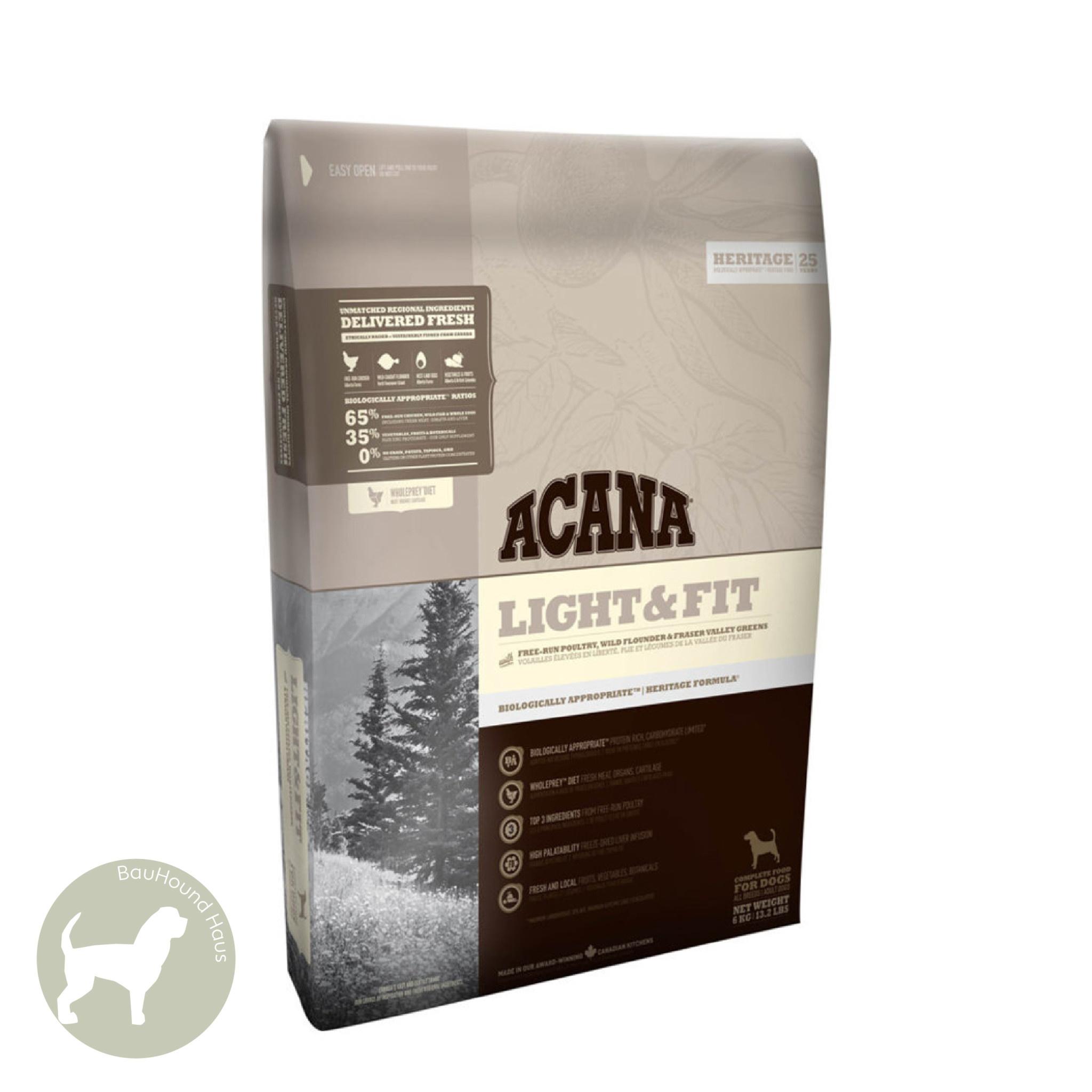 Acana Acana HERITAGE Light & Fit Kibble, 6kg
