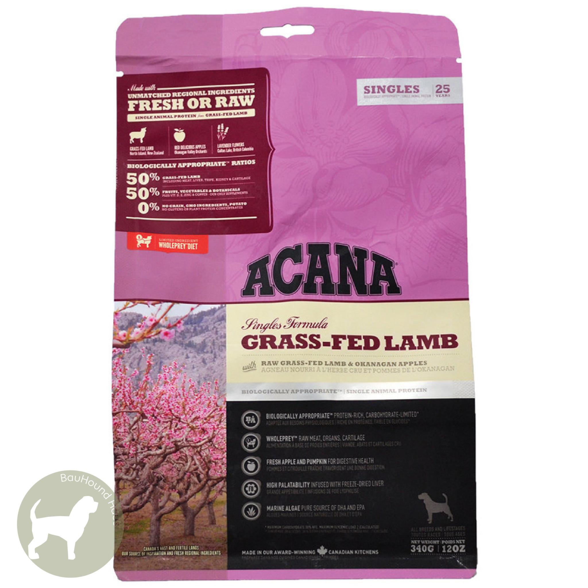 Acana Acana SINGLES Grain Free Lamb & Apple Kibble, 10.8kg