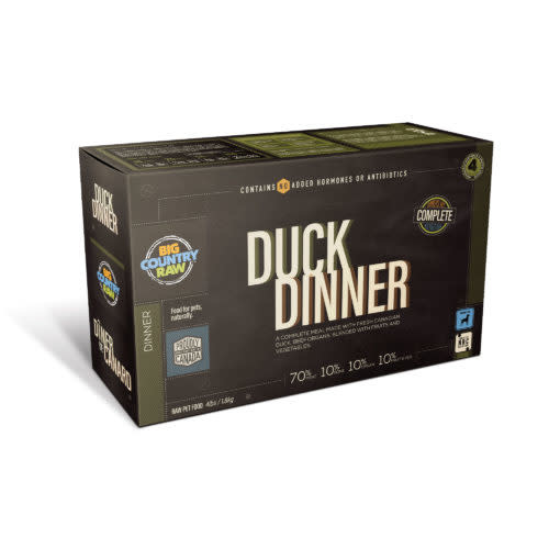 Big Country Raw Big Country Raw Duck Dinner, 4 x 1lb Carton