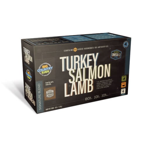 Big Country Raw Big Country Raw Turkey, Salmon & Lamb Blend, 4 x 1lb Carton