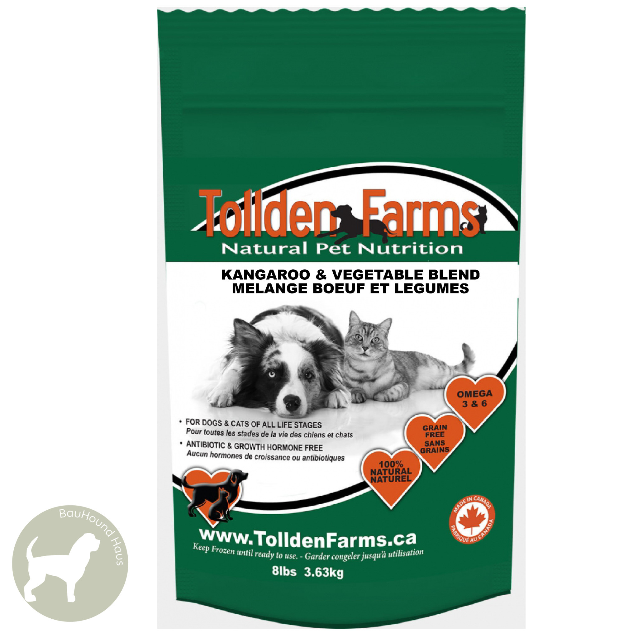 Tollden Farms Tollden Farms Meat & Veggies Kangaroo Patties, 3lb