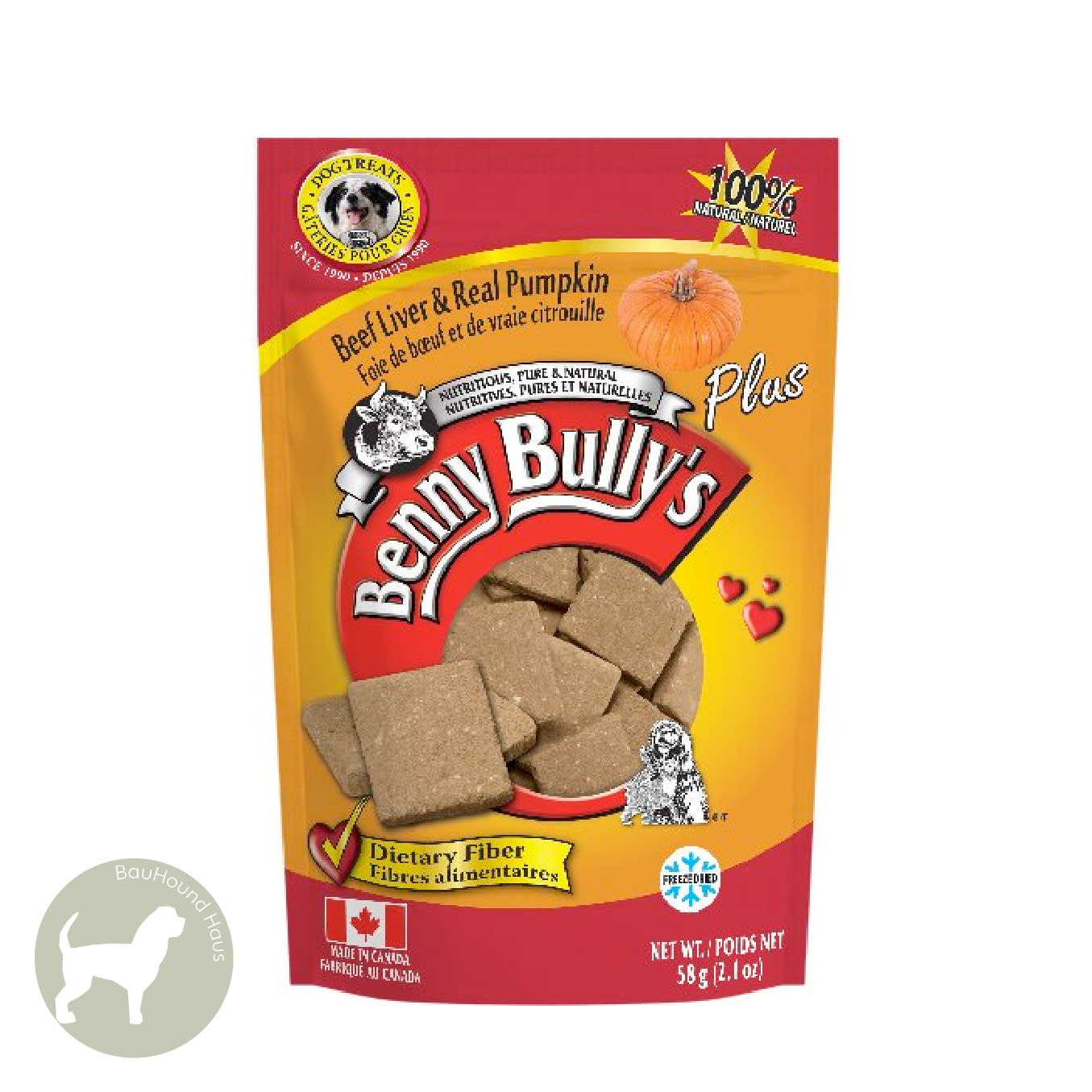 Benny Bully's Benny Bully's Beef Liver Plus Pumpkin Treats, 58g