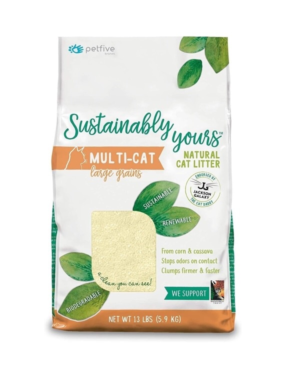 Sustainably Yours Sustainably Yours Multi-Cat Natural Cat Litter Large Grain, 26lb
