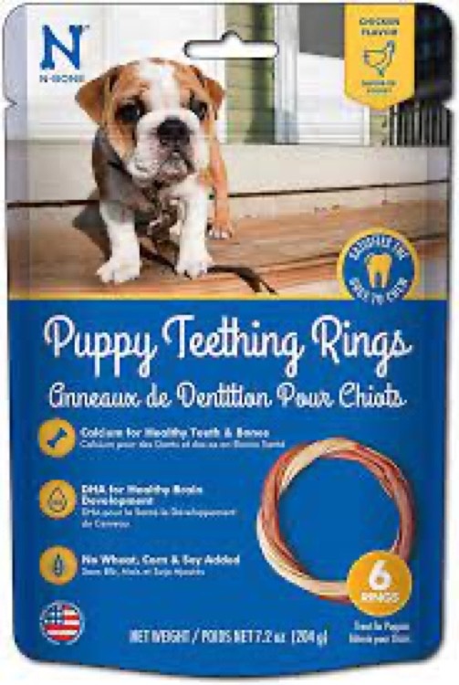 NPIC NPIC Puppy Teething Ring  Peanut Butter, 6-pack