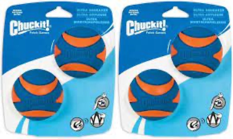 ChuckIt! Canine Hardware Chuck-It Ultra Squeaker Ball 2-Pack, Small