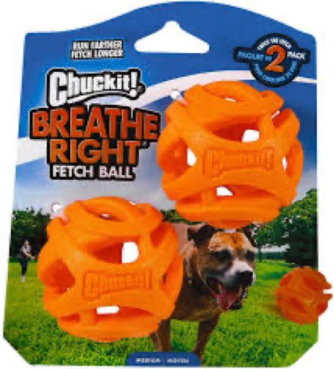 ChuckIt! Chuck-It Breathe Right Fetch Ball 2-Pack, Small