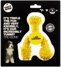 Tasty Bone Tasty Bone I AM Chicken Dental Trio Dog Toy, X-Small