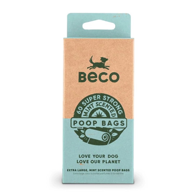 Beco Pets Beco Bags Mint Scented Degradable Poop Bags, 60 Bags