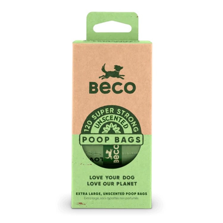 Beco Pets Beco Bags Unscented Degradable Poop Bags, 120 Bags