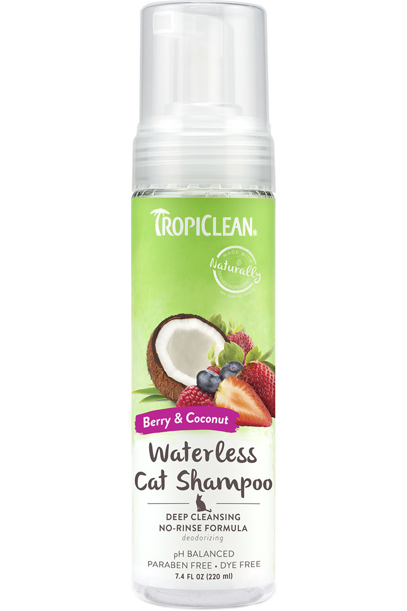 Tropiclean Tropiclean CAT Deep Cleaning Berry  & Coconut Waterless Shampoo, 220ml