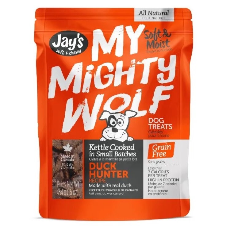 My Mighty Wolf Jay's  My Mighty Wolf Moist Duck Hunter Treat, 454g