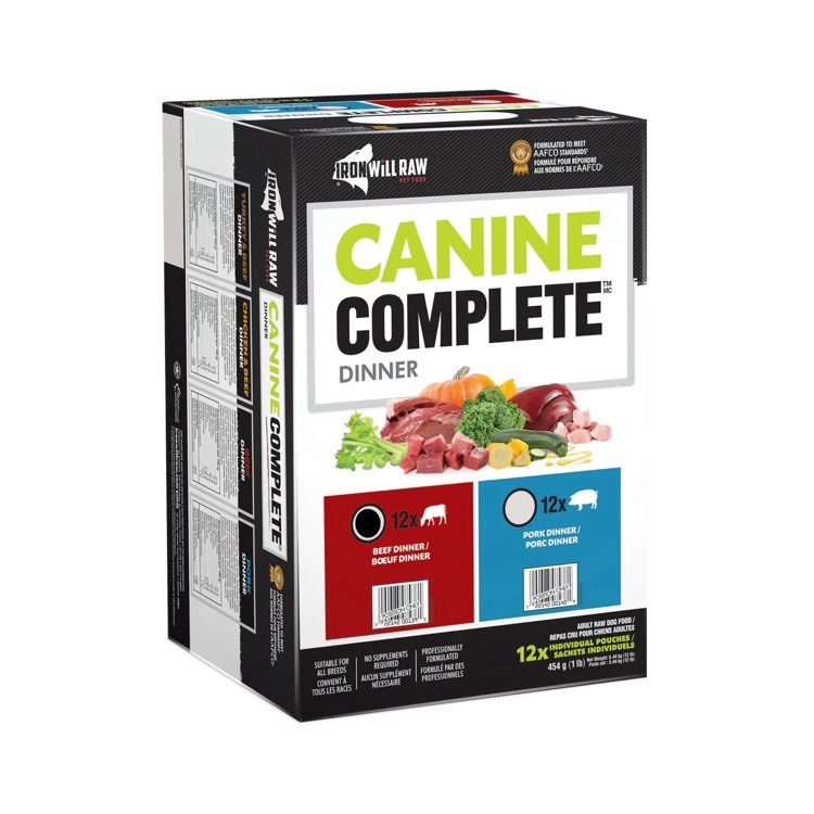 Iron Will Raw Iron Will Raw Canine Complete Beef Dinner, 12lb