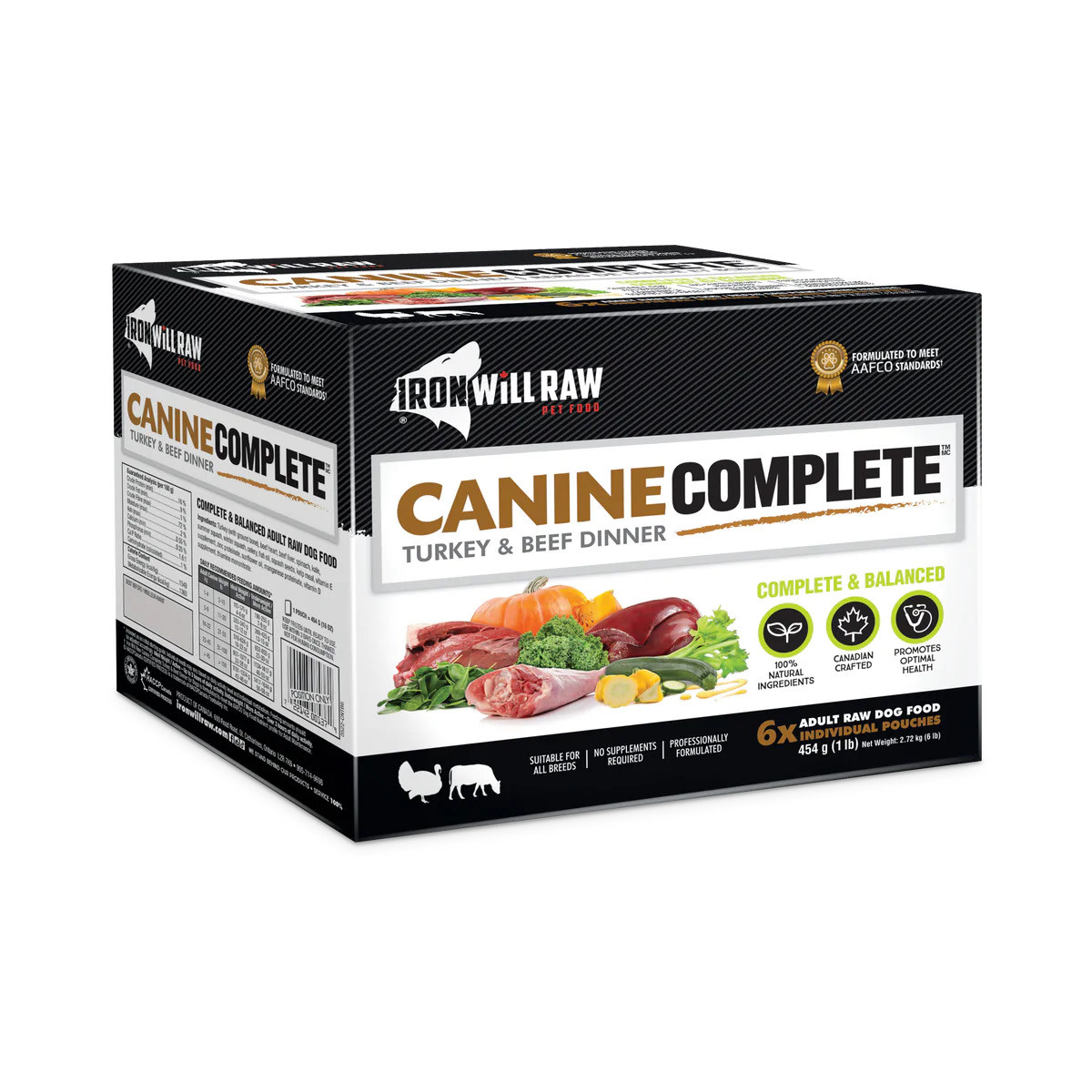 Iron Will Raw Iron Will Raw Canine Complete Turkey & Beef Dinner, 6lb