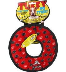 VIP Pet Products Tuffy Dog Toy Ultimate Stuffingless Ring, Red Dog Toy