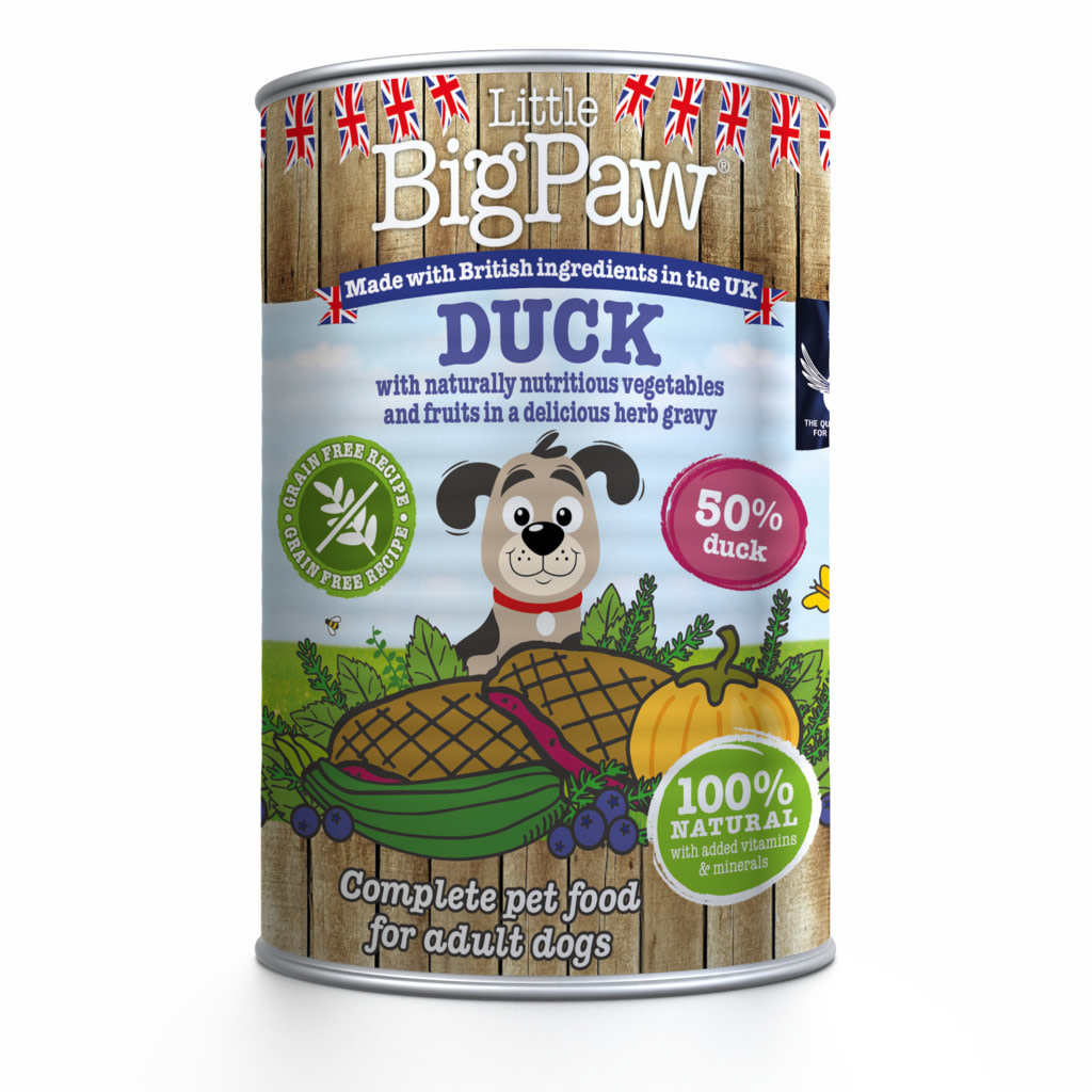 Little Big Paws Duck with Vegetables in Herb Gravy, 390g Bauhound Haus