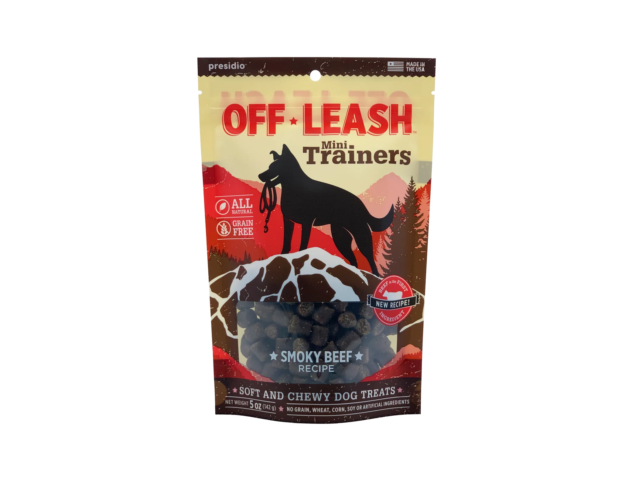 Presidio Presidio Off Leash Training Treats Smoky Beef, 142g