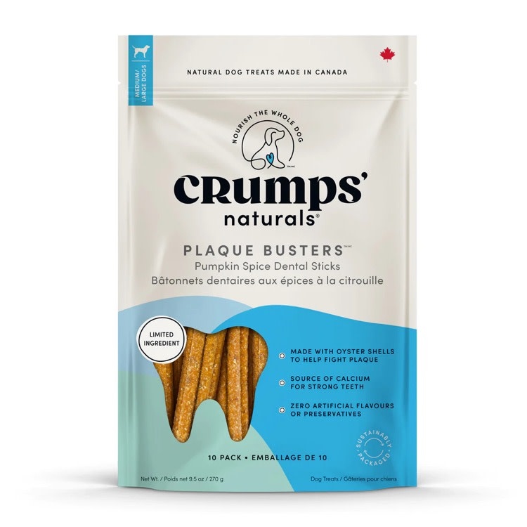 Crumps Crumps Naturals Plaque Busters Pumpkin Spice 7", 10-Pack