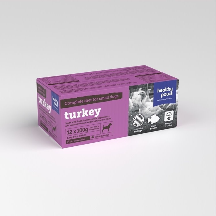 Healthy Paws Healthy Paws Canine Complete Turkey Pattties, 2.65lb