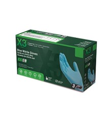 AMMEX Ammex X3 Nitrile Gloves, 100 pack