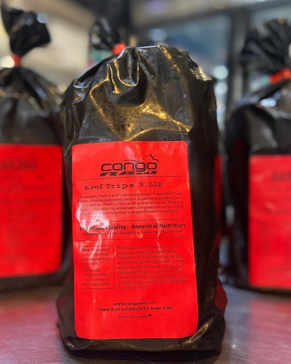 Congo Raw Congo Raw Natural Beef Tripe, 4lb Patties