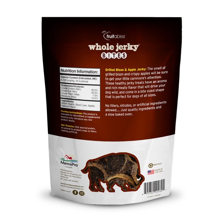 Fruitables Fruitables  Whole Jerky Bites Grilled Bison & Apple, 5oz