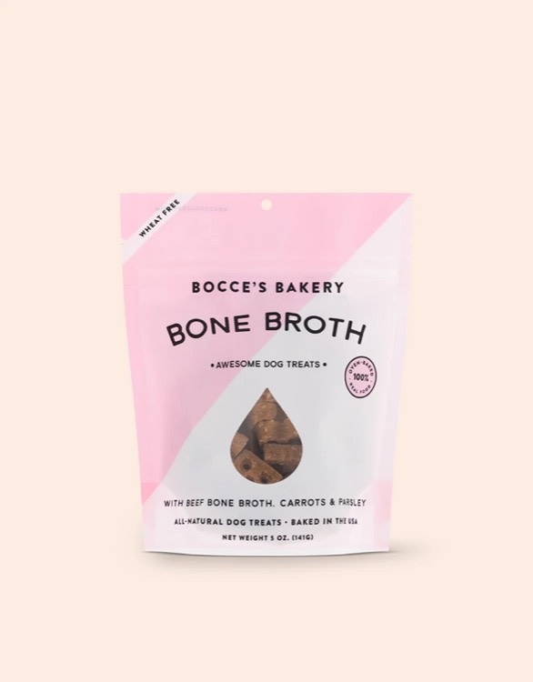 Bocce's Bakery Bocce's Bakery Bone Broth Recipe with Beef Bone Broth, Carrots & Parsley Crunchy Biscuits, 5oz