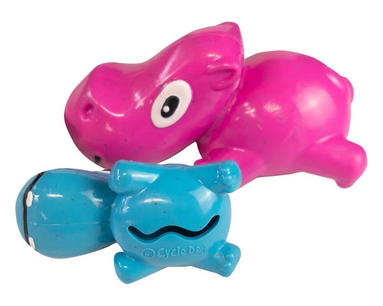 Cycle Dog Cycle Dog Ecolast 3-Play Hippo Dog Toy