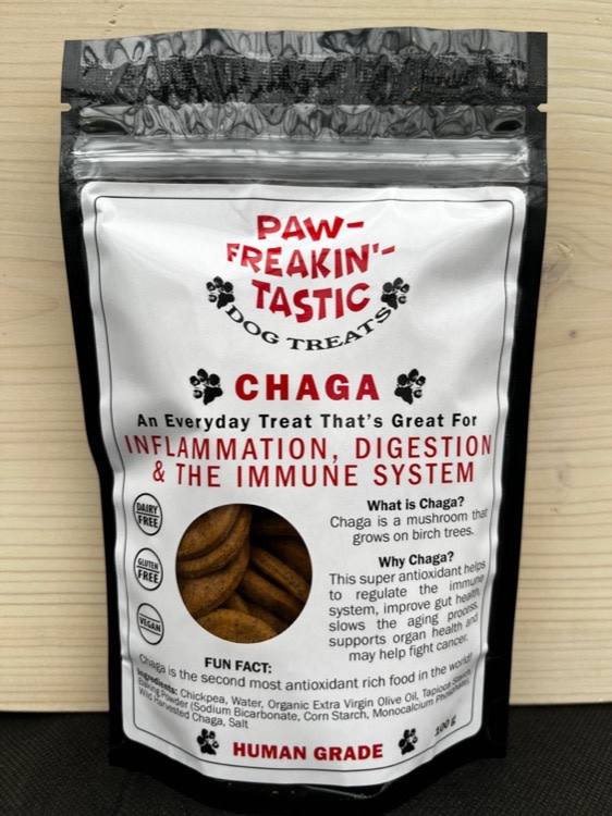 Paw Freakin Tastic Paw-Freakin'-Tastic Chaga Dog Treats, 100g