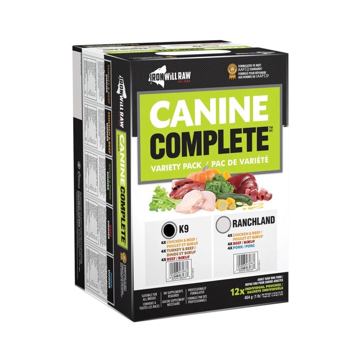 Iron Will Raw Iron Will Raw Canine Complete K9 Variety, 12lb