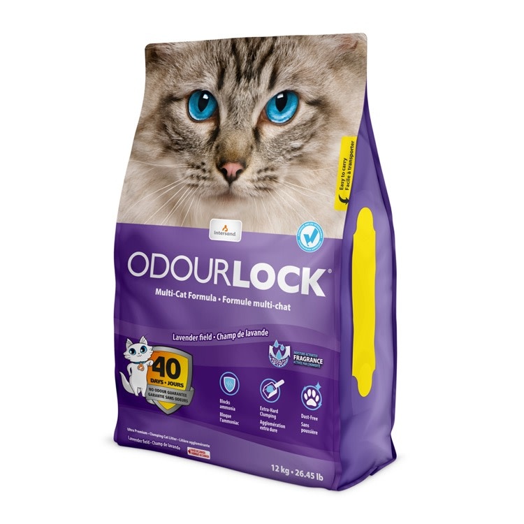 Ambertech Intersand OdourLock Multi Cat Formula Litter Lavender 12kg