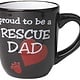 petrageous Petrageous Lucky Paws Proud to be a Rescue Dad Mug,18oz