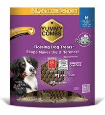 Yummy Combs Yummy Combs  Flossing Dog Treats Chicken, Medium 24oz