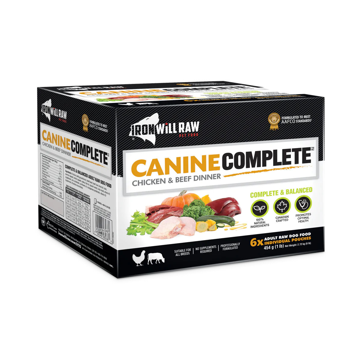 Iron Will Raw Iron Will Raw Canine Complete Chicken & Beef Dinner, 6lb
