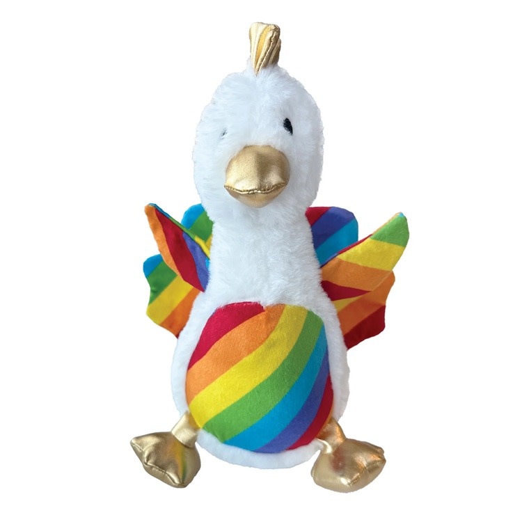 FouFou Dog FouFou Dog FouFit One Love Plush Peacock, Small