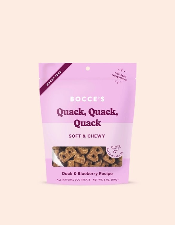 Bocce's Bakery Bocce's Bakery Quack, Quack, Quack Duck & Blueberry Soft & Chewie Treats, 6oz