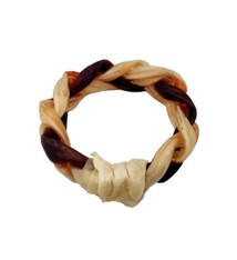 Munchie Bones Munchie Bones Natural  Braided Collagen Ring Chew