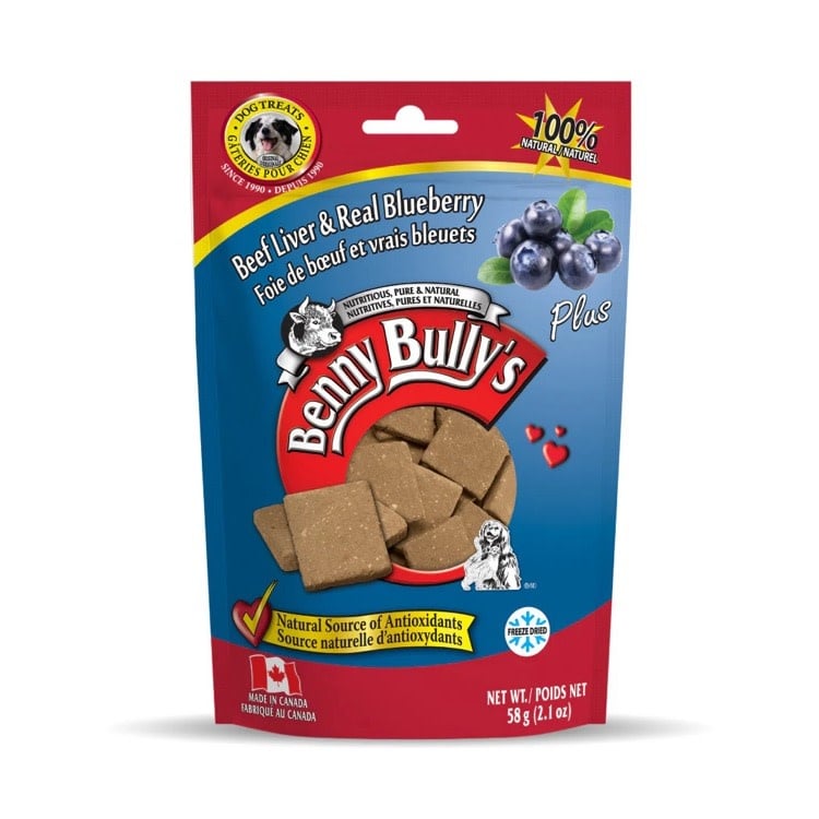 Benny Bully's Benny Bully's Beef Liver Plus x Blueberry Treats, 58g