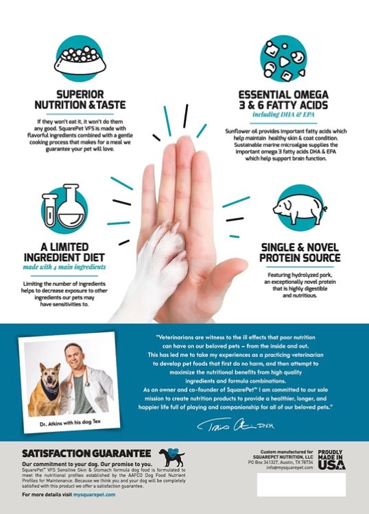 Square Pet Square Pet VFS Canine Skin & Digestive Support 4.4lb