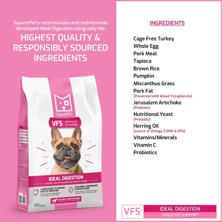 Square Pet Square Pet VFS Canine Ideal Digestion Formula 4.4lb