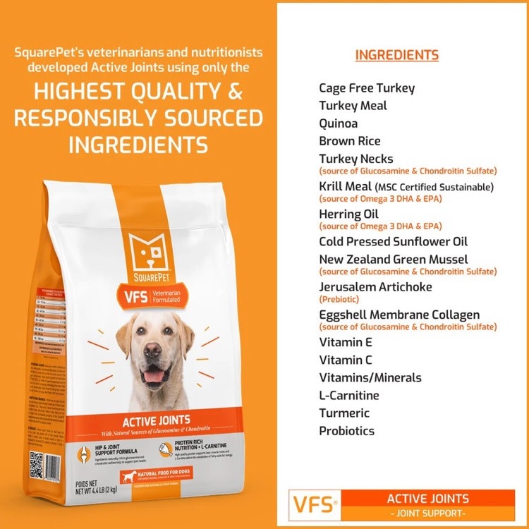 Square Pet Square Pet VFS Canine Active Joint Formula 4.4lb