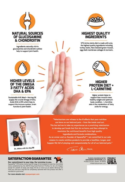 Square Pet Square Pet VFS Canine Active Joint Formula 4.4lb