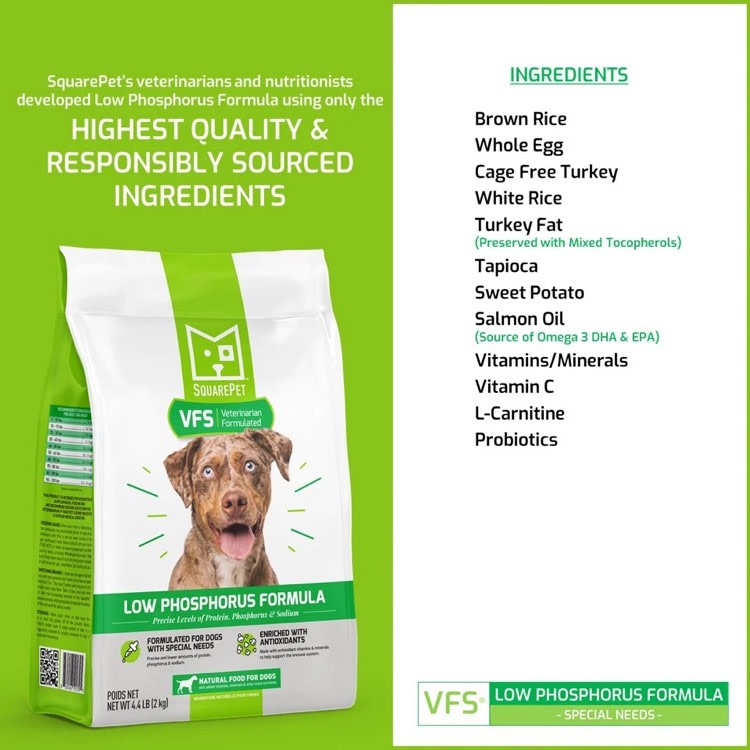 Square Pet Square Pet VFS Canine Low Phosphorus Formula 4.4lb