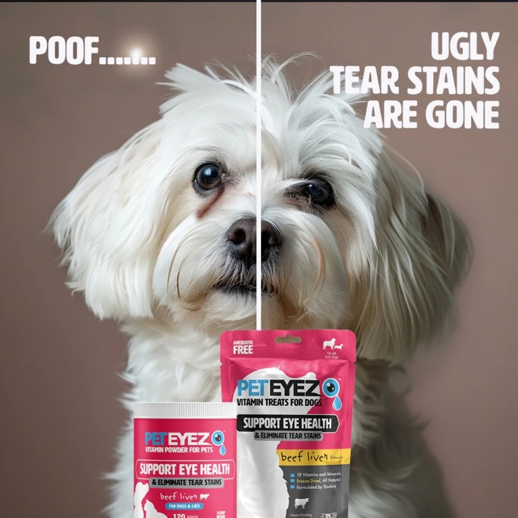 Pet Eyez Pet Eyez Tear Stain & Eye Support Supplement Beef Flavour 120 scoops
