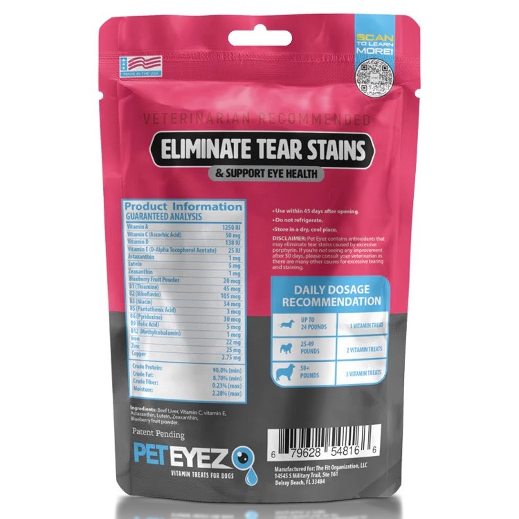 Pet Eyez Pet Eyez Tear Stain & Eye Support Treats For Dogs