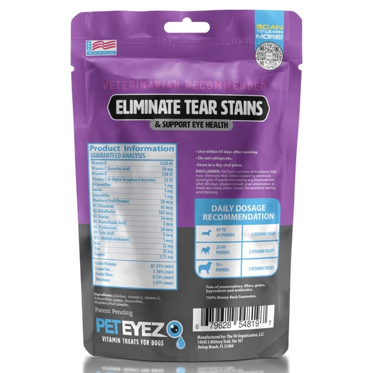 Pet Eyez Pet Eyez Tear Stain & Eye Support Treats For Dogs