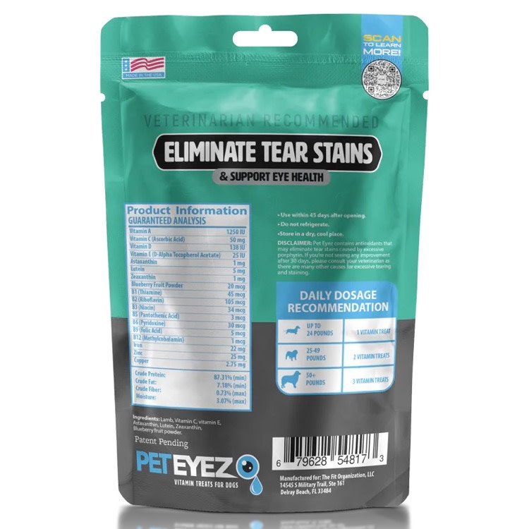 Pet Eyez Pet Eyez Tear Stain & Eye Support Treats For Dogs